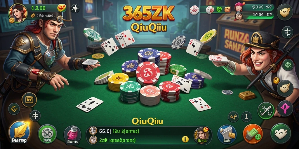 Tampilan screenshot 365ZK menampilkan gameplay QiuQiu yang seru.