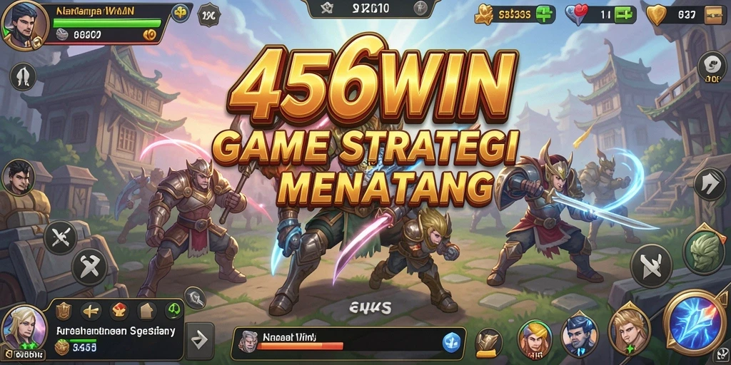 Tangkapan layar gameplay menampilkan pertempuran strategis di 456WIN.