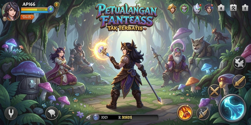 Tampilan gameplay RPG yang mendebarkan dan penuh aksi.