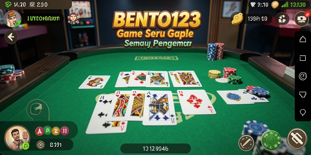 Screenshot BENTO123 menampilkan permainan Gaple yang seru dan interaktif.
