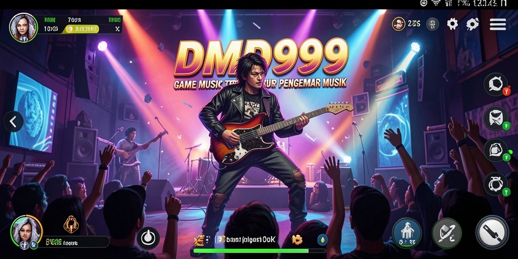 Screenshot permainan DMD999 menampilkan keseruan bermain musik.