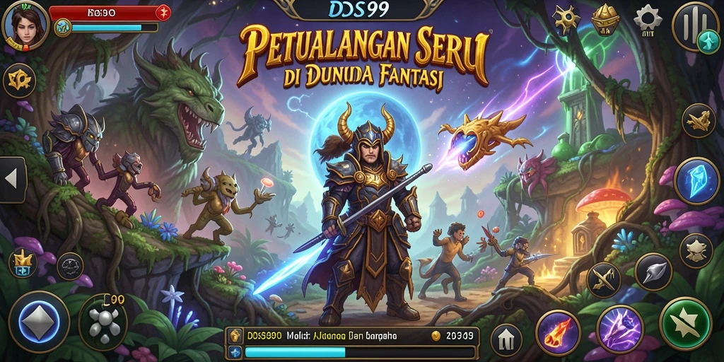 Screenshot menampilkan aksi seru dalam game petualangan DS99.