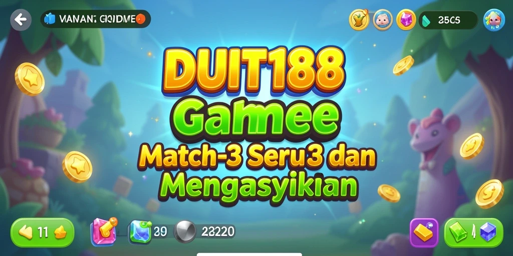 Gameplay seru Match-3 yang menampilkan tantangan mencocokkan simbol.