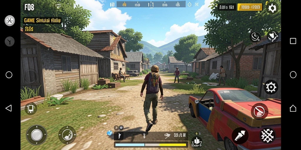 Tampilan grafik menawan dalam gameplay F08 yang interaktif.