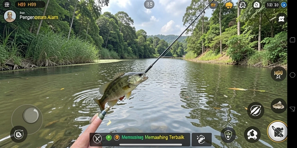 Gameplay H89 dengan tampilan memancing yang menawan.