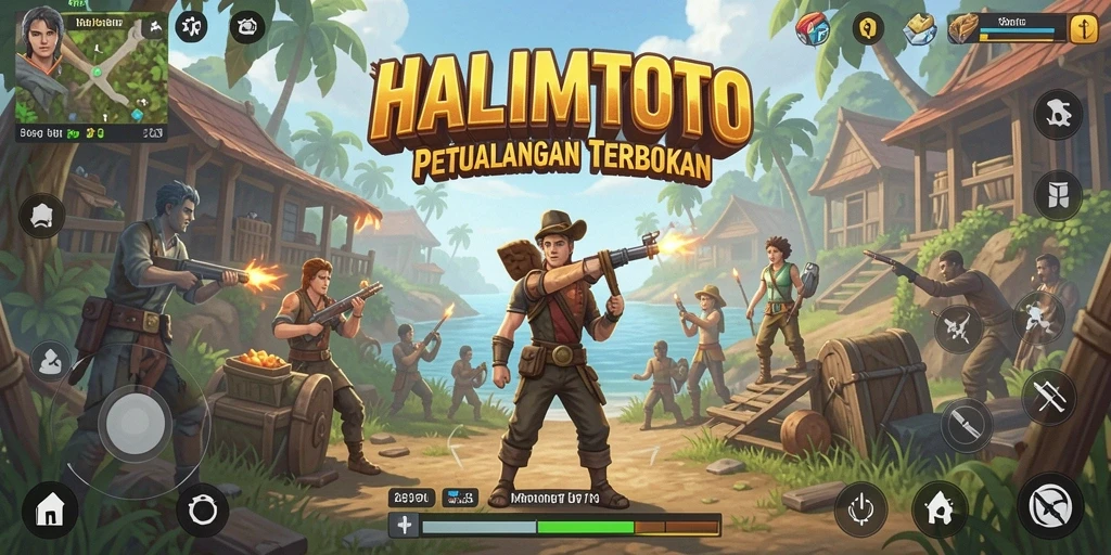 Tampilan menarik dari gameplay HALIMTOTO yang menampilkan eksplorasi dunia terbuka.