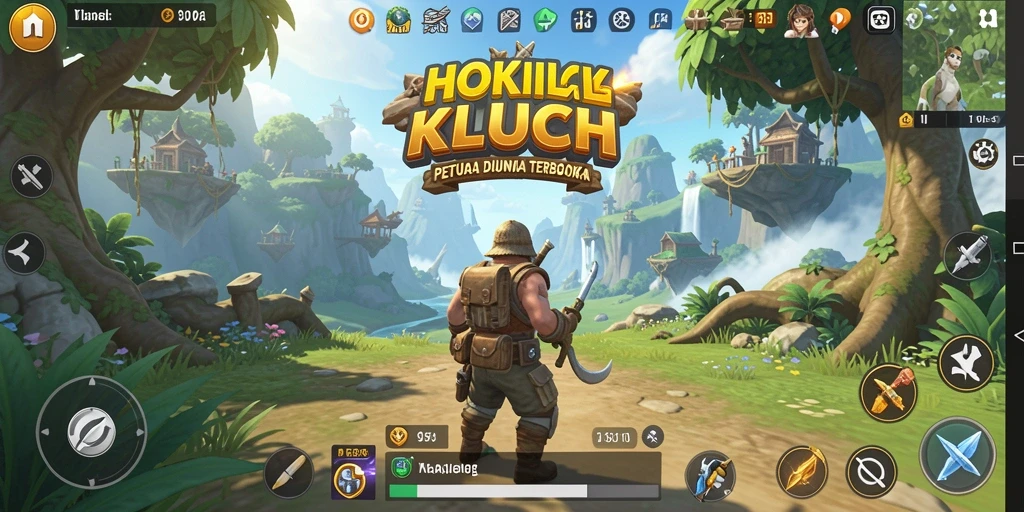 Gameplay <strong>HOKILUCK</strong> yang mendebarkan dalam dunia terbuka penuh petualangan.