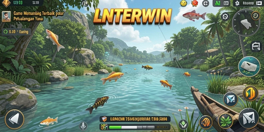Tangkapan ikan yang menakjubkan dalam gameplay LNTERWIN.