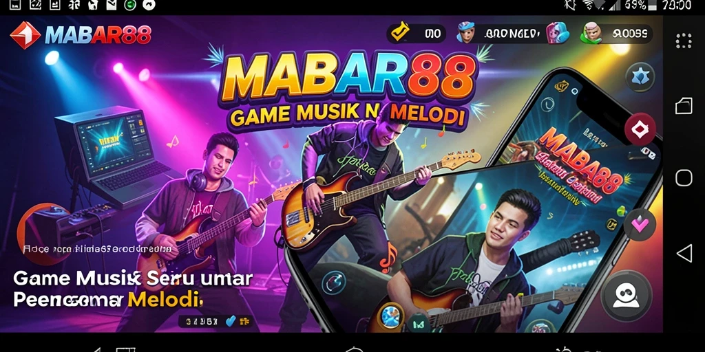 Screenshot MABAR88 menampilkan keseruan bermain musik yang interaktif.