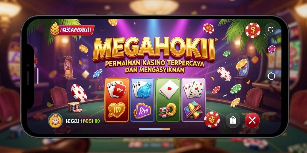 Tampilan gameplay MEGAHOKI yang menarik dan penuh aksi kasino.