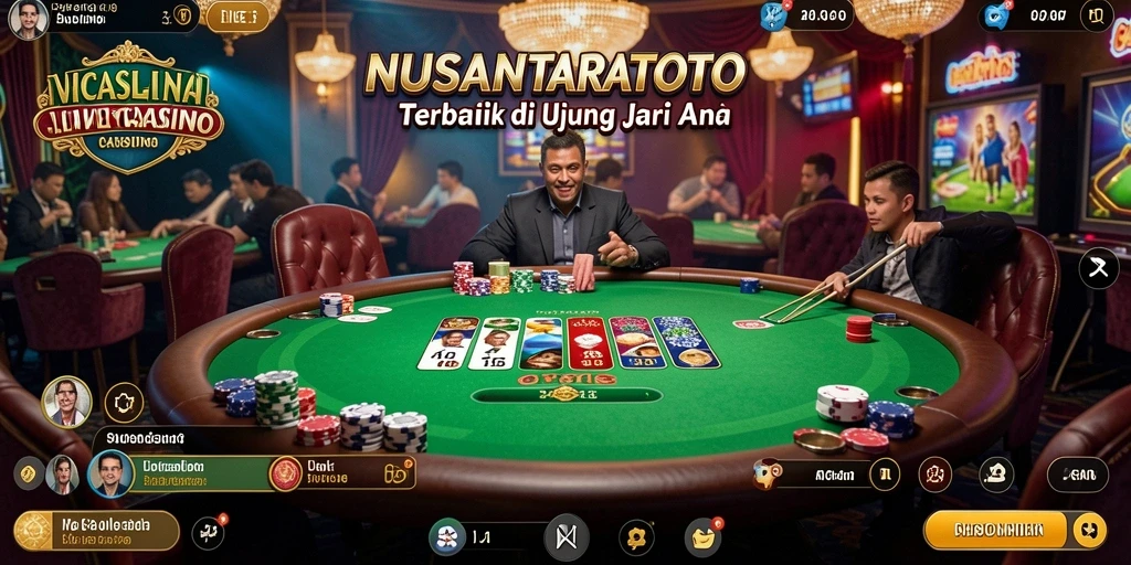 Tangkapan layar gameplay Live Casino NUSANTARATOTO yang menakjubkan.
