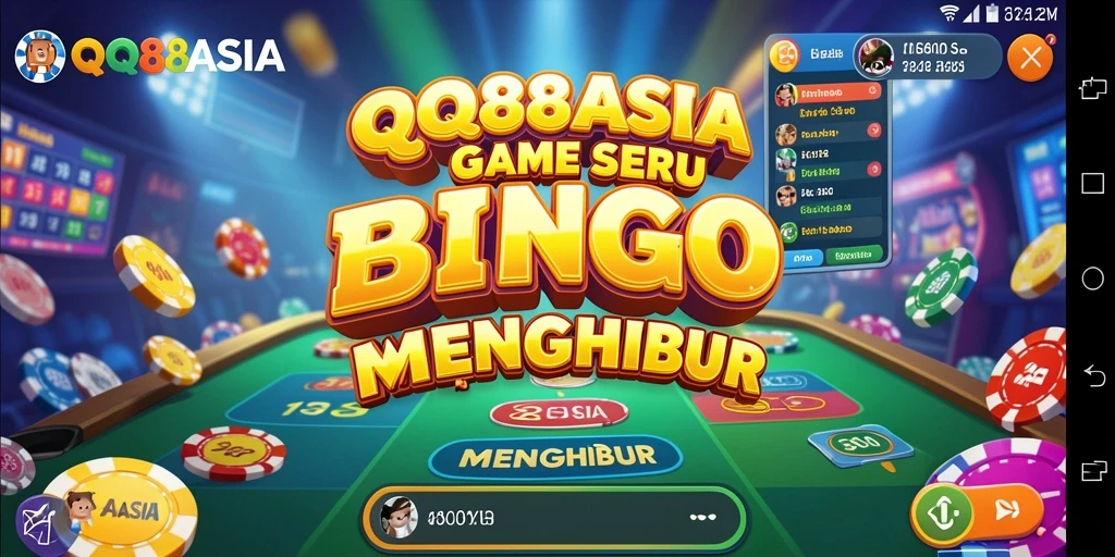 Screenshot menunjukkan momen seru saat bermain Bingo di QQ88ASIA.