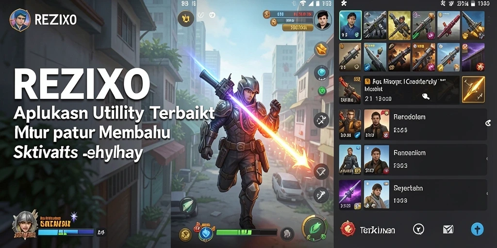 Tangkapan layar utama REZIXO dengan berbagai fitur Utility yang memudahkan pengguna.
