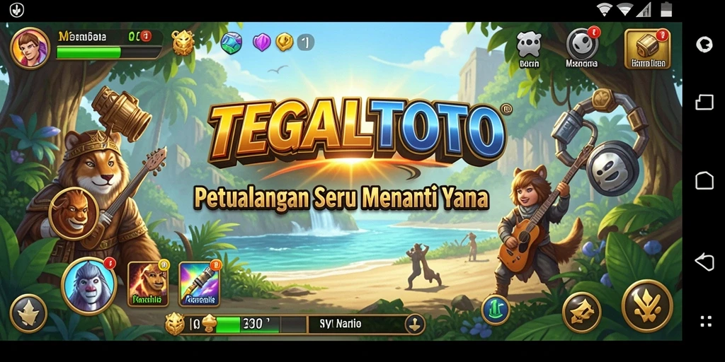 Screenshot gameplay TEGALTOTO menunjukkan aksi petualangan yang mendebarkan.