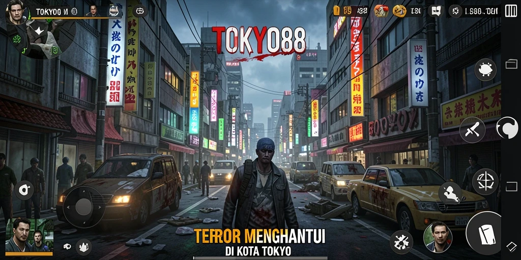 Gameplay menegangkan di TOKYO88 yang menunjukkan suasana horor yang mencekam.